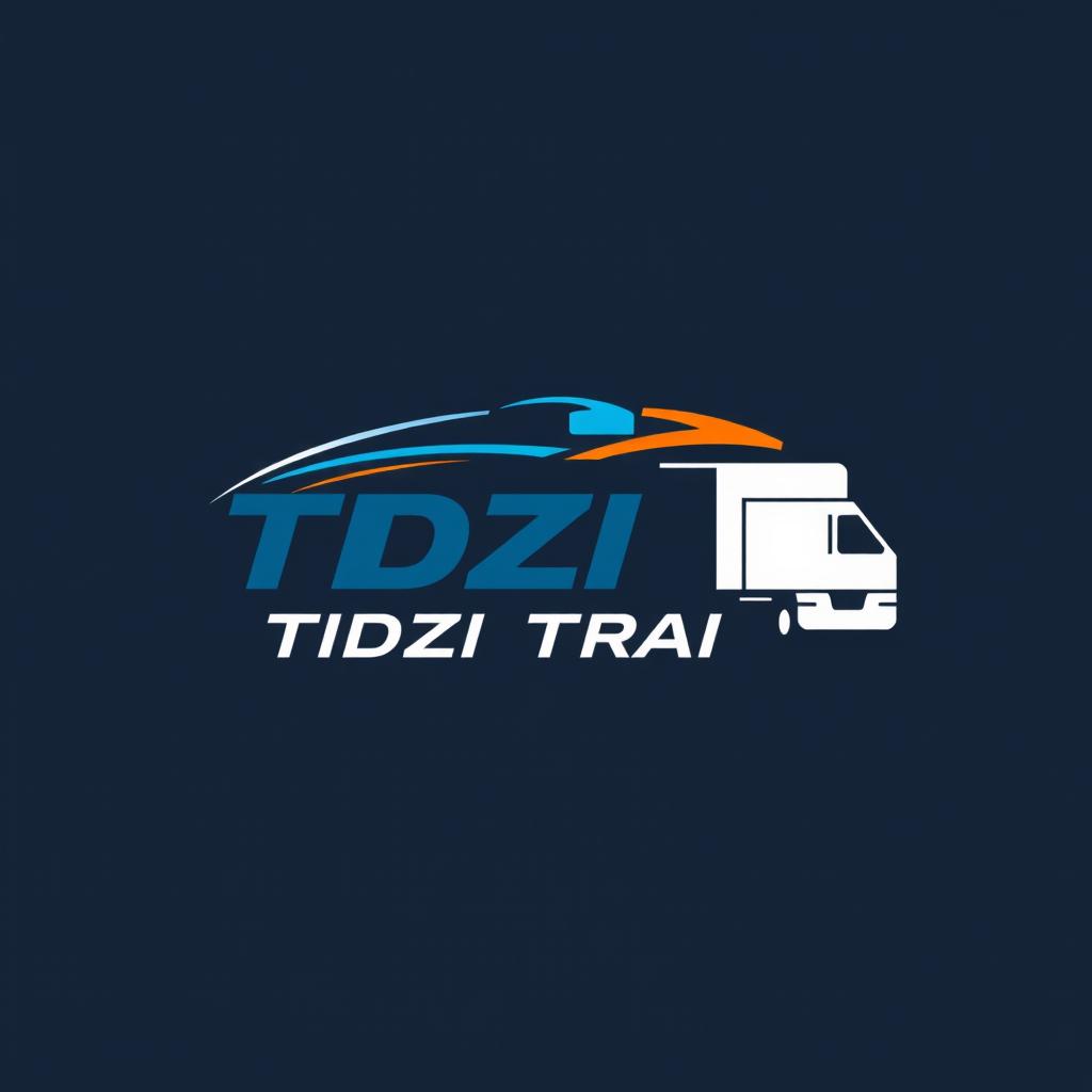 A professional and modern logo design for a transportation company named 'TIDZI TRANS'