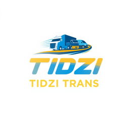 A professional and modern logo design for a transportation company named 'TIDZI TRANS'