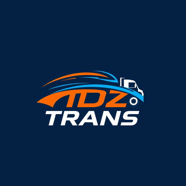 A professional and modern logo design for a transportation company named 'TIDZI TRANS'