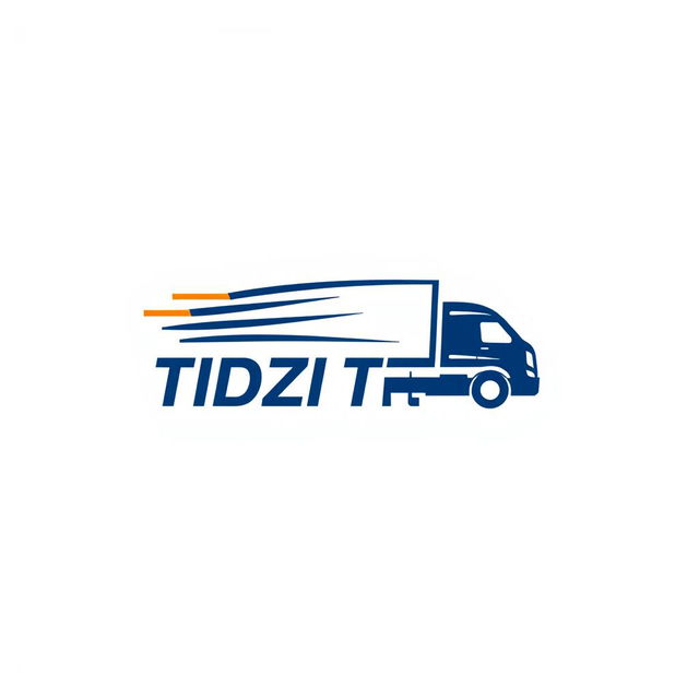 A modern and sleek logo design for a transportation company named 'TIDZI TRANS'