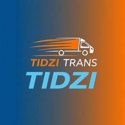 A modern and sleek logo design for a transportation company named 'TIDZI TRANS'