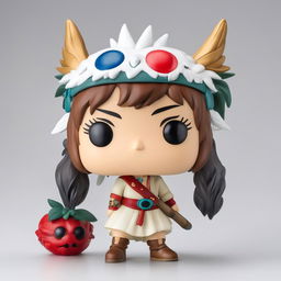 Studio Ghibli-themed Funko Pop vinyl figure of Princess Mononoke against a white background.