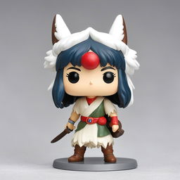 Studio Ghibli-themed Funko Pop vinyl figure of Princess Mononoke against a white background.