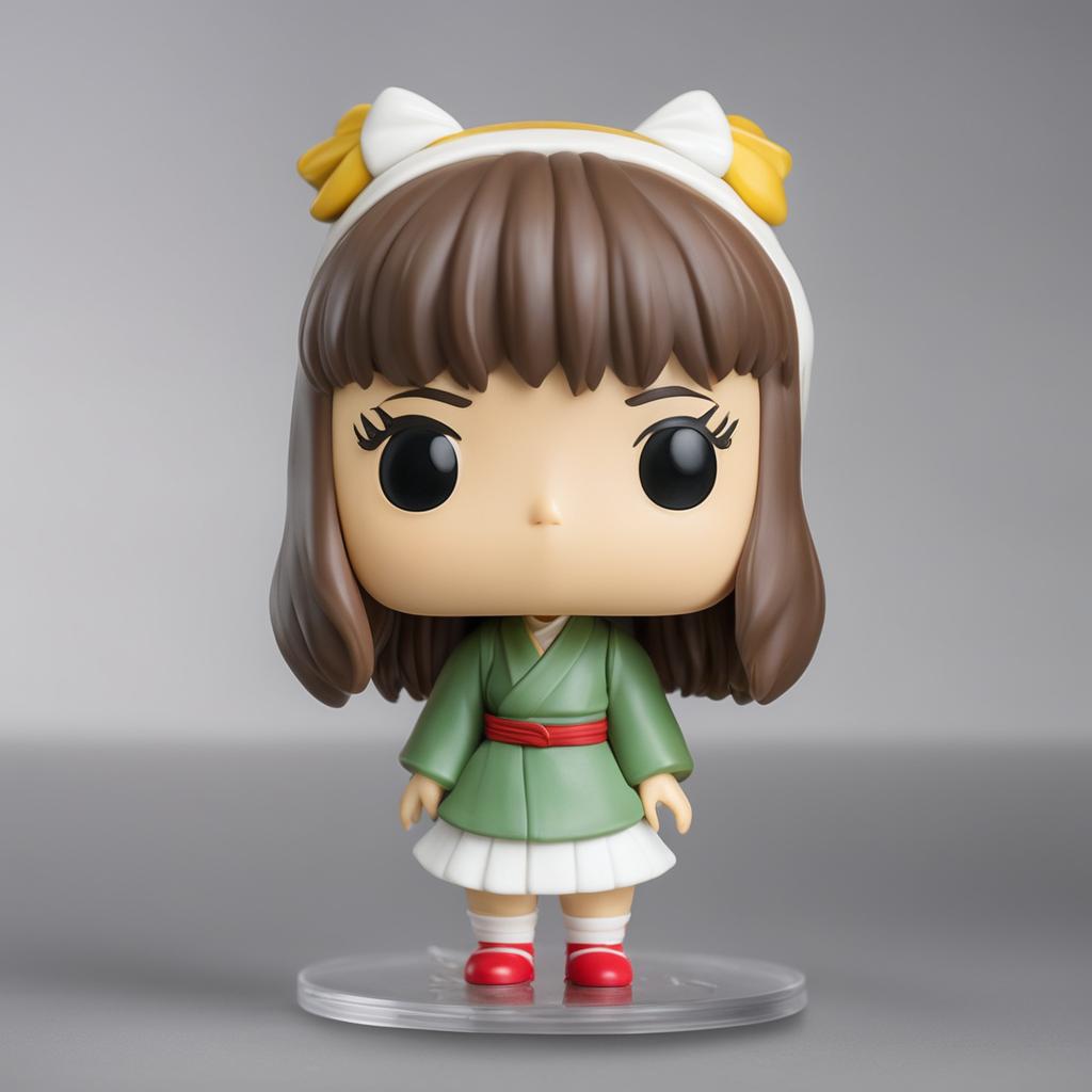 Studio Ghibli's Chihiro Ogino from Spirited Away as a detailed Funko Pop vinyl figure against a white background.