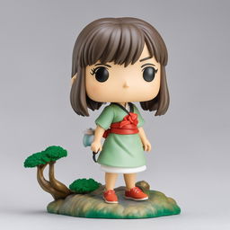 Studio Ghibli's Chihiro Ogino from Spirited Away as a detailed Funko Pop vinyl figure against a white background.