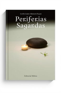 A book cover design titled 'Periferias Sagradas', edited by Catón Carini and Rodolfo Puglisi