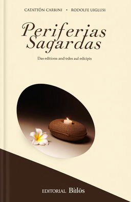 A book cover design titled 'Periferias Sagradas', edited by Catón Carini and Rodolfo Puglisi