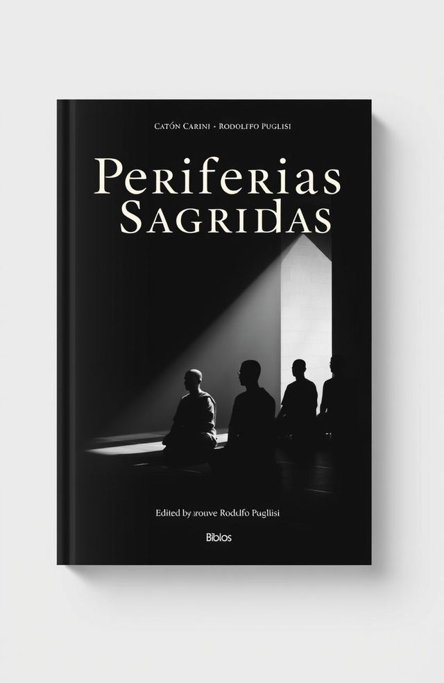 A book cover design for the title 'Periferias Sagradas', edited by Catón Carini and Rodolfo Puglisi