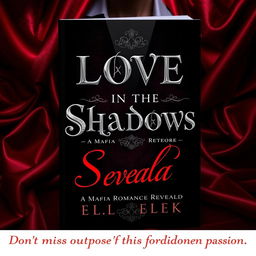 A dark romance ebook cover featuring a gothic theme with an elegant, dark background