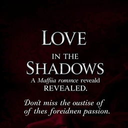A dark romance ebook cover showcasing a mysterious, elegant atmosphere