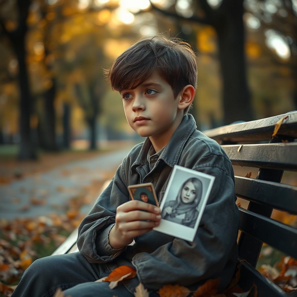 A poignant scene depicting the theme of loneliness titled 'Echos of Solitude'