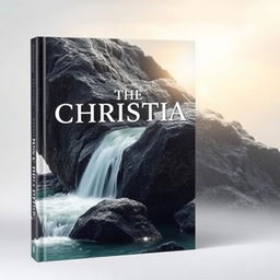 A Christian book cover featuring a striking image of a solid rock with a clear spring of water flowing out from it