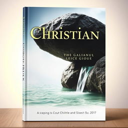 A Christian book cover featuring a striking image of a solid rock with a clear spring of water flowing out from it