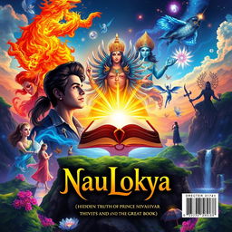 An A4 sized front and back book cover design for 'NauLokya'