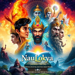 An A4 sized front and back book cover design for 'NauLokya'