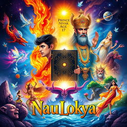 An A4 sized front and back book cover design for 'NauLokya'