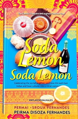 A vibrant book cover focused on the Catholic East Indian and Goan community, showcasing a mix of traditional elements associated with Vasai and Goa