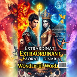 A stunning front and back book cover design for an A4-sized fantasy novel