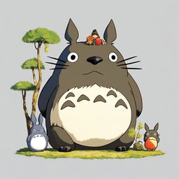 A Funko Pop vinyl figure of Totoro from 'My Neighbor Totoro' with more Funko Pop characteristics, set against a white background