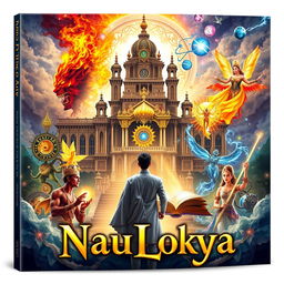 A stunning front and back book cover design for the fantasy novel titled 'NauLokya'
