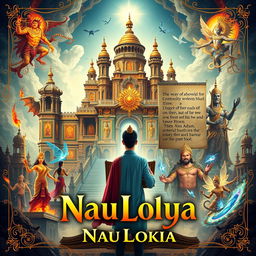 A stunning front and back book cover design for the fantasy novel titled 'NauLokya'