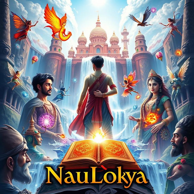 A stunning and vibrant book cover for 'NauLokya'