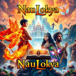 A stunning and vibrant book cover for 'NauLokya'