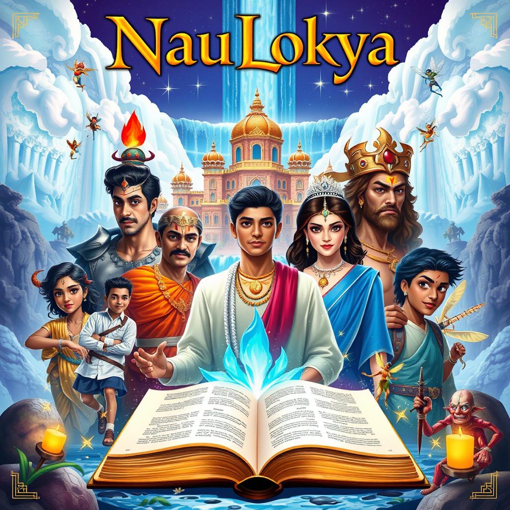 A captivating book cover design for 'NauLokya'