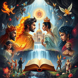 An enchanting A4 book cover design for 'NauLokya'