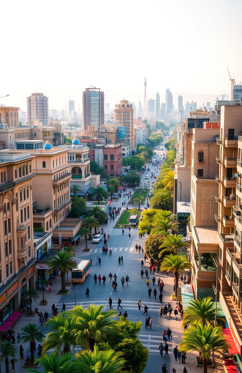 An urban dynamic scene depicting the development and emergence of urban centers in the Inawn Basin