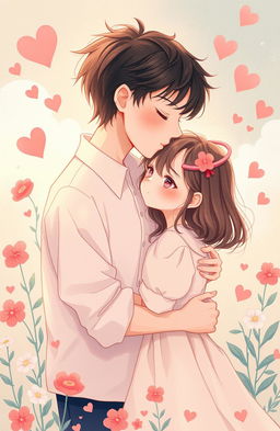 A narrative illustration depicting a girl deeply in love with a boy, who ultimately is revealed to be a girl