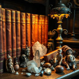 A detailed horizontal view of ancient book spines lined up in a neat row, featuring richly textured leather bindings and faded gold lettering