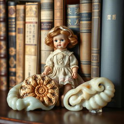 A beautiful horizontal image featuring an array of collectible books, showcasing their intricate covers and spines, arranged neatly