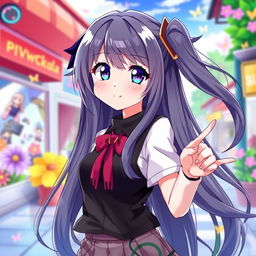 A beautifully illustrated anime girl representation of the user, featuring unique characteristics that reflect their personality