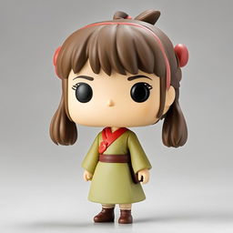 Studio Ghibli-themed Funko Pop vinyl figure of Chihiro from 'Spirited Away' on a white background.