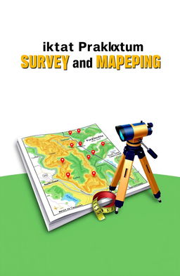 Design a book cover for a practical manual on 'Survey and Mapping'