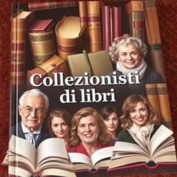 Design a captivating book cover for the title 'Collezionisti di libri'