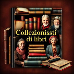 Design a captivating book cover for the title 'Collezionisti di libri'