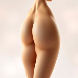 A beautifully designed artistic representation of a curvy, well-defined backside, showcasing the elegance of the human form