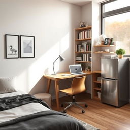 A modern home office redesign featuring a cozy yet functional space