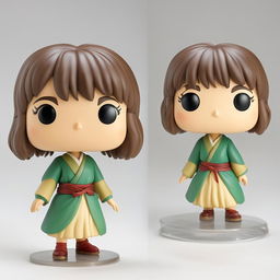 A Studio Ghibli-themed Funko Pop vinyl figure of Chihiro from 'Spirited Away', standing against a white background.