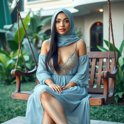 A full-body image of a beautiful 21-year-old woman showcasing a stylish appearance