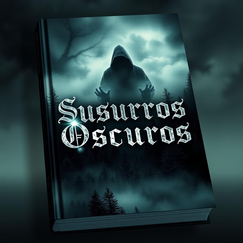 A chilling book cover for 'Susurros Oscuros'