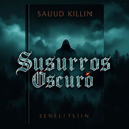A chilling book cover for 'Susurros Oscuros'
