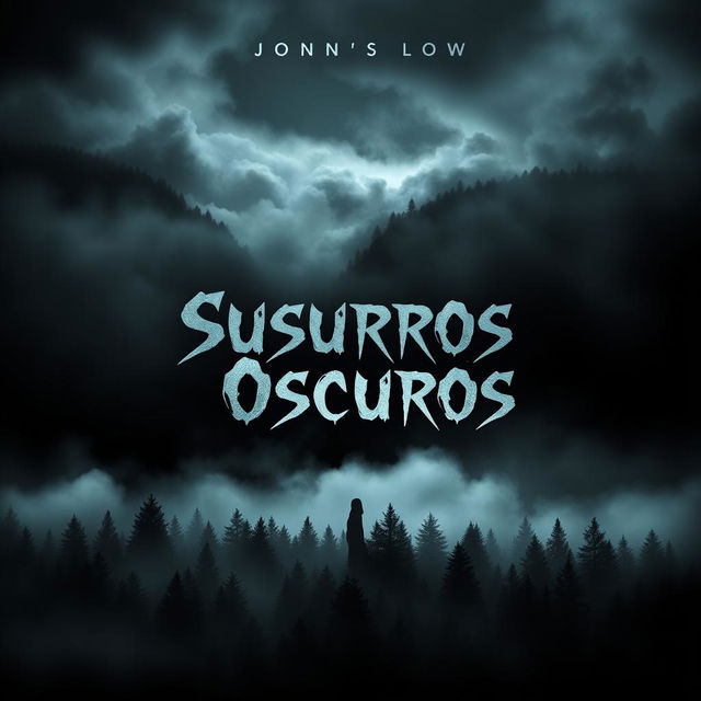 A terrifying book cover for 'Susurros Oscuros'