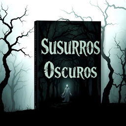 A haunting book cover for 'Susurros Oscuros'