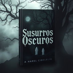 A haunting book cover for 'Susurros Oscuros'
