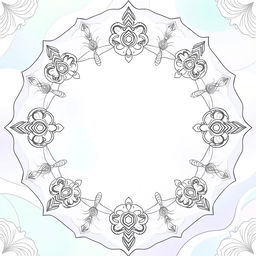 An artful back cover design for a 56-page mandala coloring book, designed with dimensions of 1600 pixels in width and 2560 pixels in height