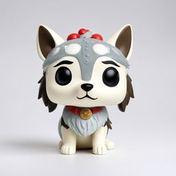 A Funko Pop vinyl figure of the wolves from Princess Mononoke, Studio Ghibli-themed, against a white background.