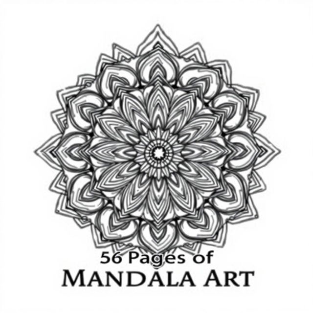 A beautifully designed front cover for a mandala coloring book, showcasing intricate mandala patterns that mesmerize the viewer